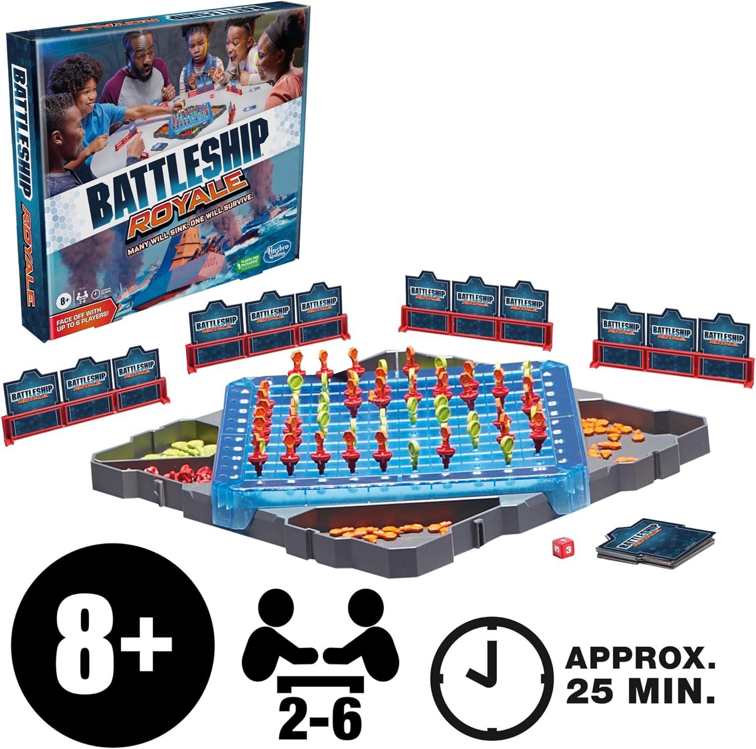 imageBattleship Royale Party Game for 2 to 6 Players Battleship Board Game for Groups Family Games for Ages 8 and Up Amazon Exclusive