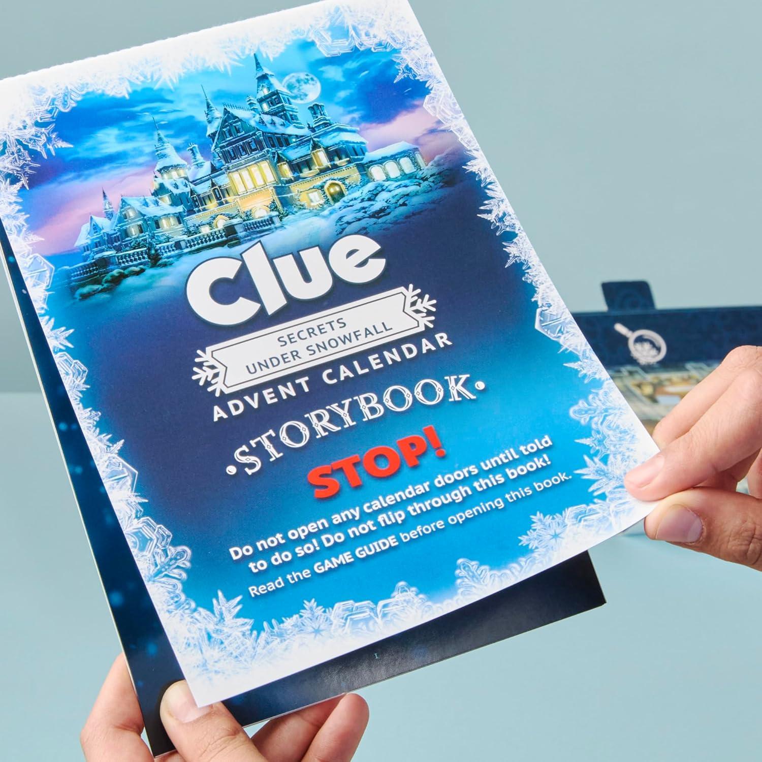 imageClue Advent Calendar Secrets Under Snowfall 24 Days Family Mystery Games with 6 WinterThemed Tokens and Surprise Ages 10 1 Players