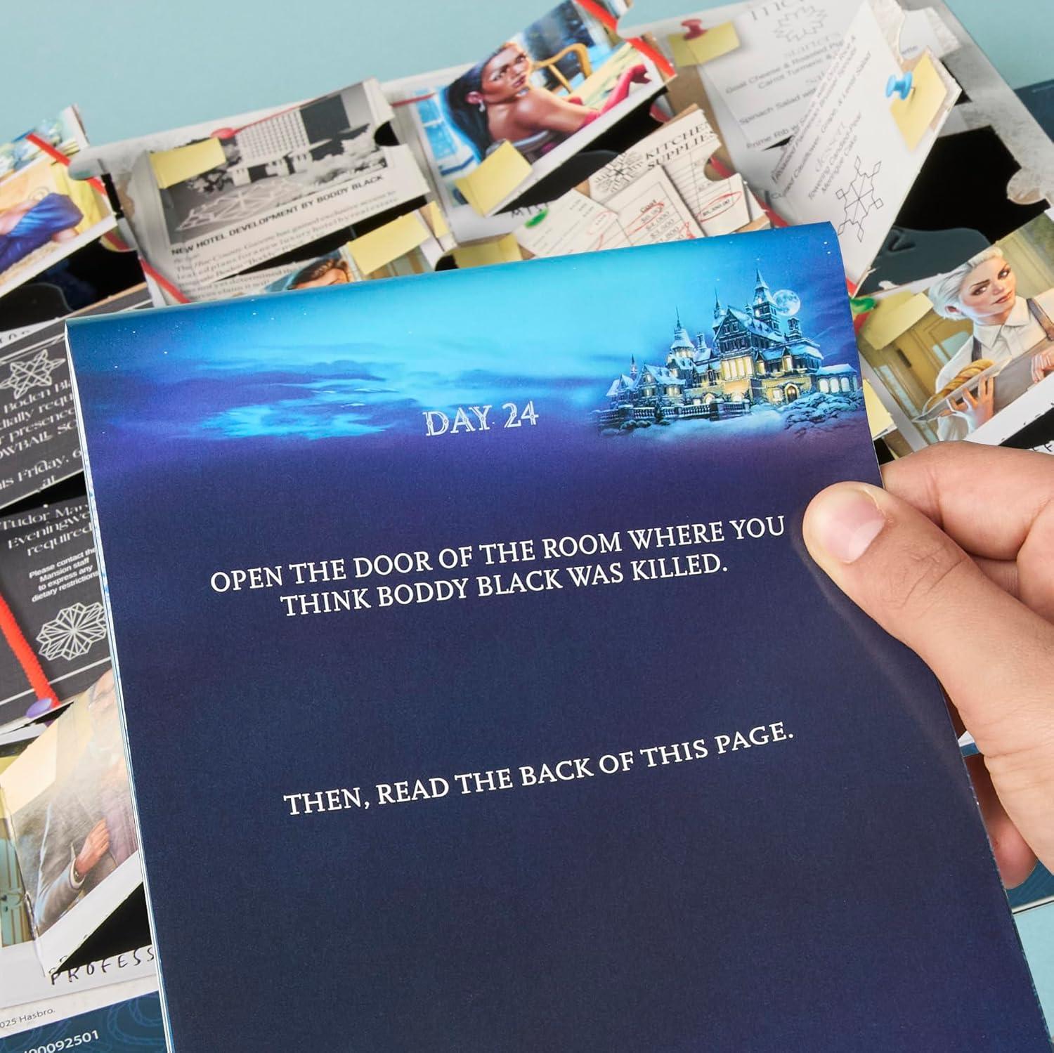 imageClue Advent Calendar Secrets Under Snowfall 24 Days Family Mystery Games with 6 WinterThemed Tokens and Surprise Ages 10 1 Players