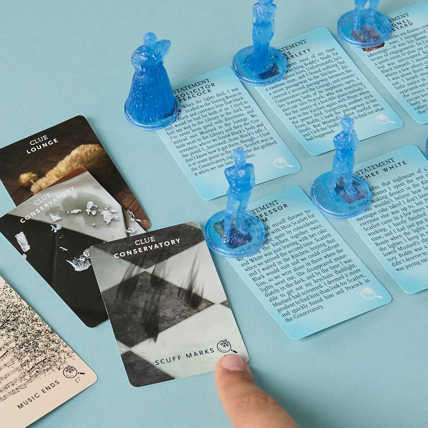 imageClue Advent Calendar Secrets Under Snowfall 24 Days Family Mystery Games with 6 WinterThemed Tokens and Surprise Ages 10 1 Players