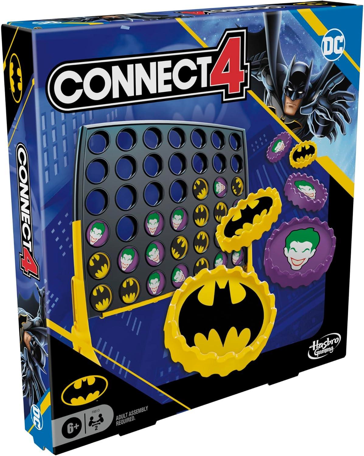 imageConnect 4 Batman Game BatmanThemed 4 in a Row Game Ages 6 and Up for 2 Players Strategy Board Games for Kids and Families Amazon Exclusive