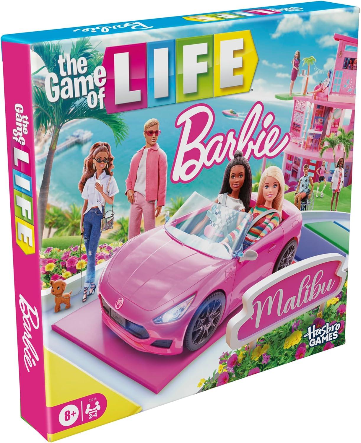 imageHasbro Games The Game of Life Barbie Edition Board Game Ages 8 2 to 4 Players Fun Family Games for Kids and Adults Kids Gifts Amazon Exclusive