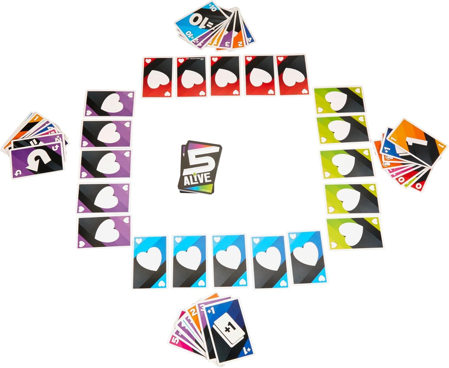 imageHasbro Gaming 5 Alive Card Game FastPaced Game for Kids and Families Easy to Learn 2 to 6 Players Fun Summer Activities Vacation Travel Essentials Ages 8