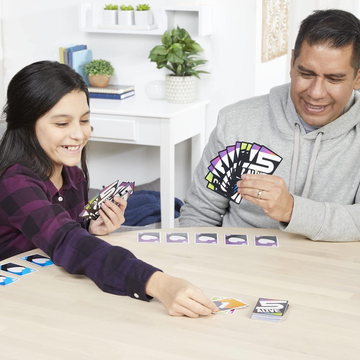 imageHasbro Gaming 5 Alive Card Game FastPaced Game for Kids and Families Easy to Learn 2 to 6 Players Fun Summer Activities Vacation Travel Essentials Ages 8