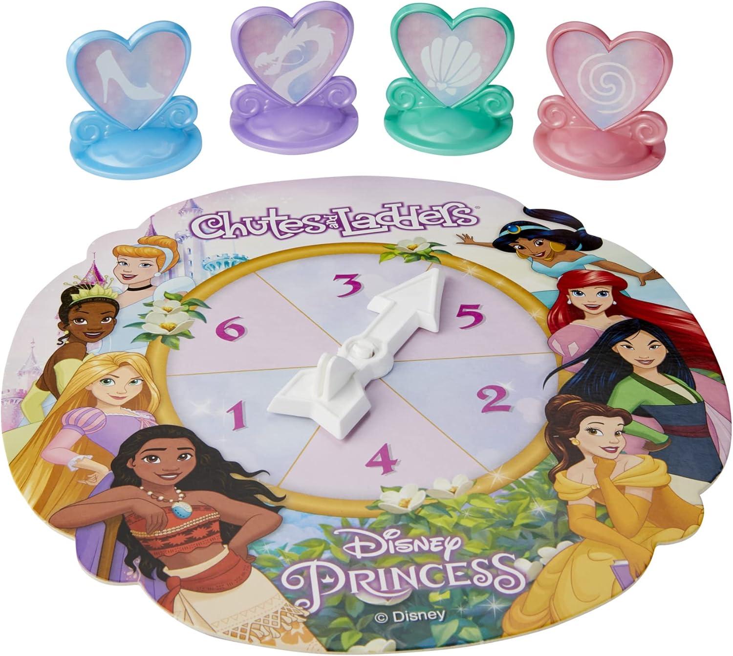 imageHasbro Gaming Chutes and Ladders Disney Princess Edition Board Game for Kids Ages 3 and Up Preschool Game for 24 Players Amazon ExclusiveBoard Game