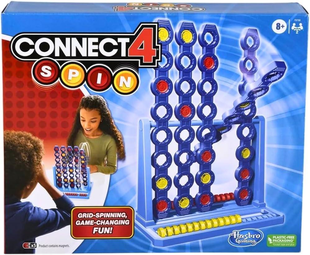 imageHasbro Gaming Connect 4 Spin Game Features Spinning Connect 4 Grid 2 Player Board Games for Family and Kids Strategy Board Games Ages 8 and Up25 x 125 x 105 inches