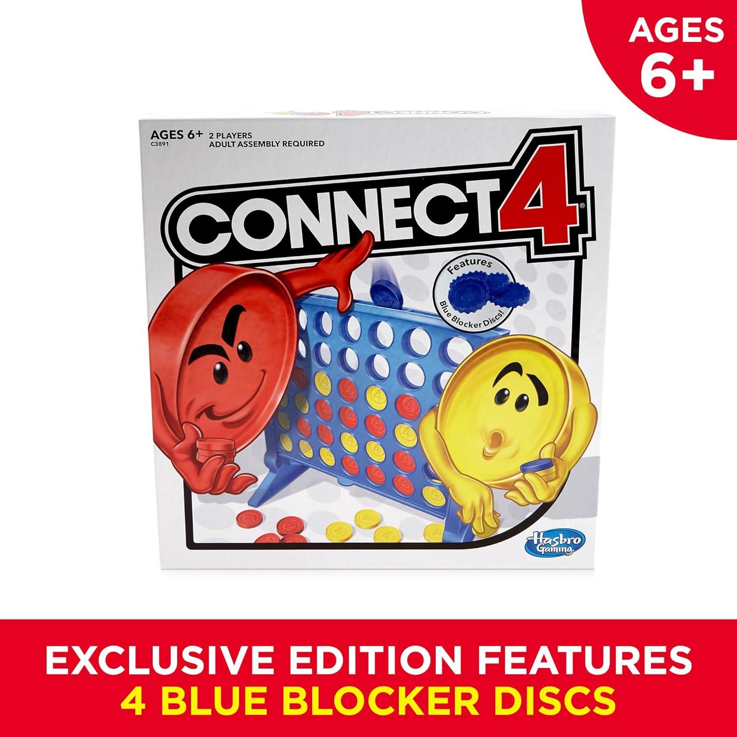 imageHasbro Gaming Connect 4 Strategy Board Game for Ages 6 and Up Amazon Exclusive