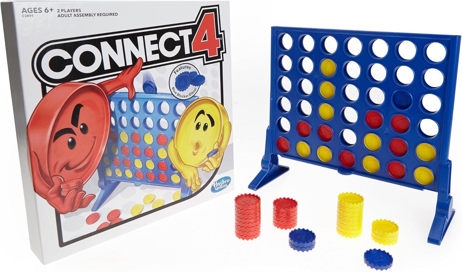 imageHasbro Gaming Connect 4 Strategy Board Game for Ages 6 and Up Amazon Exclusive