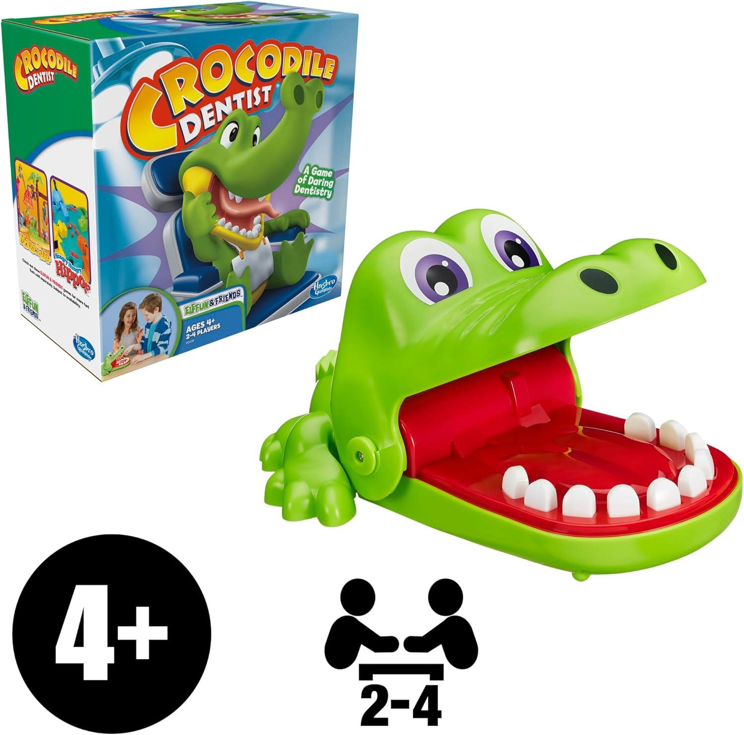 imageHasbro Gaming Crocodile Dentist Kids Board Game Ages 4 And Up Amazon ExclusiveGame