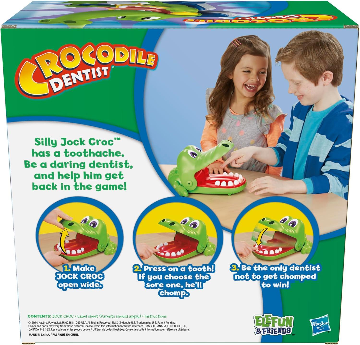imageHasbro Gaming Crocodile Dentist Kids Board Game Ages 4 And Up Amazon ExclusiveGame