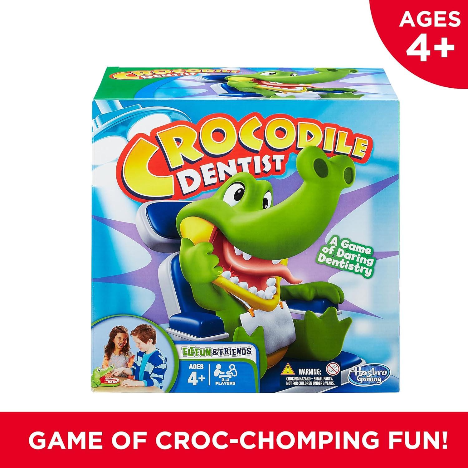 imageHasbro Gaming Crocodile Dentist Kids Board Game Ages 4 And Up Amazon ExclusiveGame
