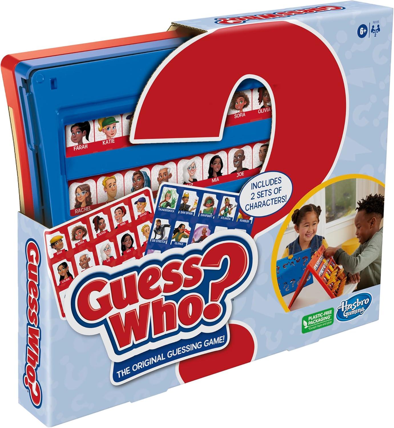 imageHasbro Gaming Guess Who OriginalEasy to Load FrameDoubleSided Character Sheet2 Player Board Games for KidsGuessing Games for FamiliesAges 6 and Up115 x 16 x 975