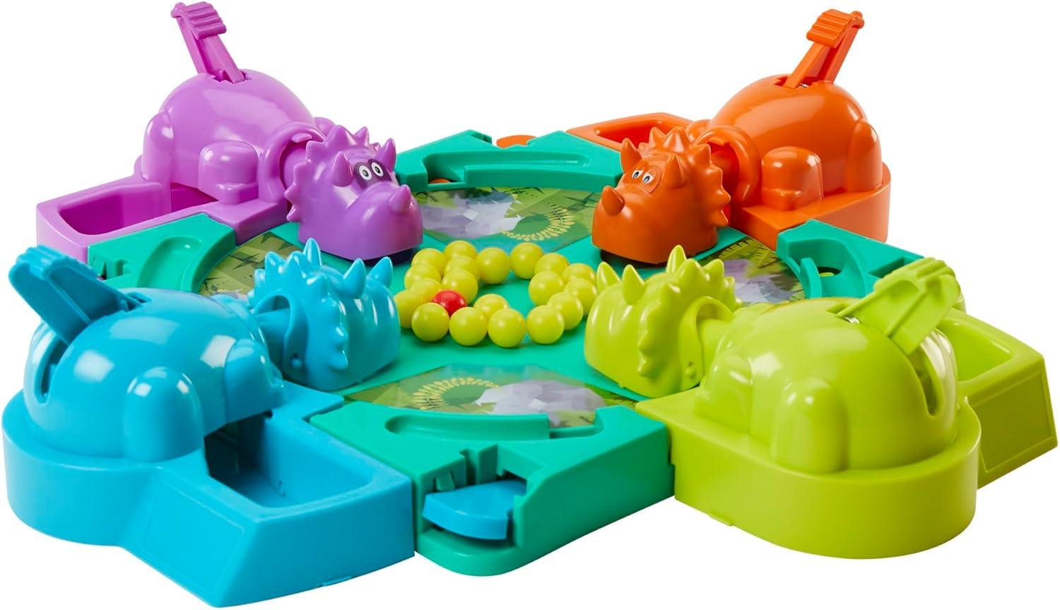 imageHasbro Gaming Hungry Hungry Hippos Dino Edition Board Game PreSchool Game for Ages 4 and Up for 2 to 4 Players Amazon ExclusiveBoard Game