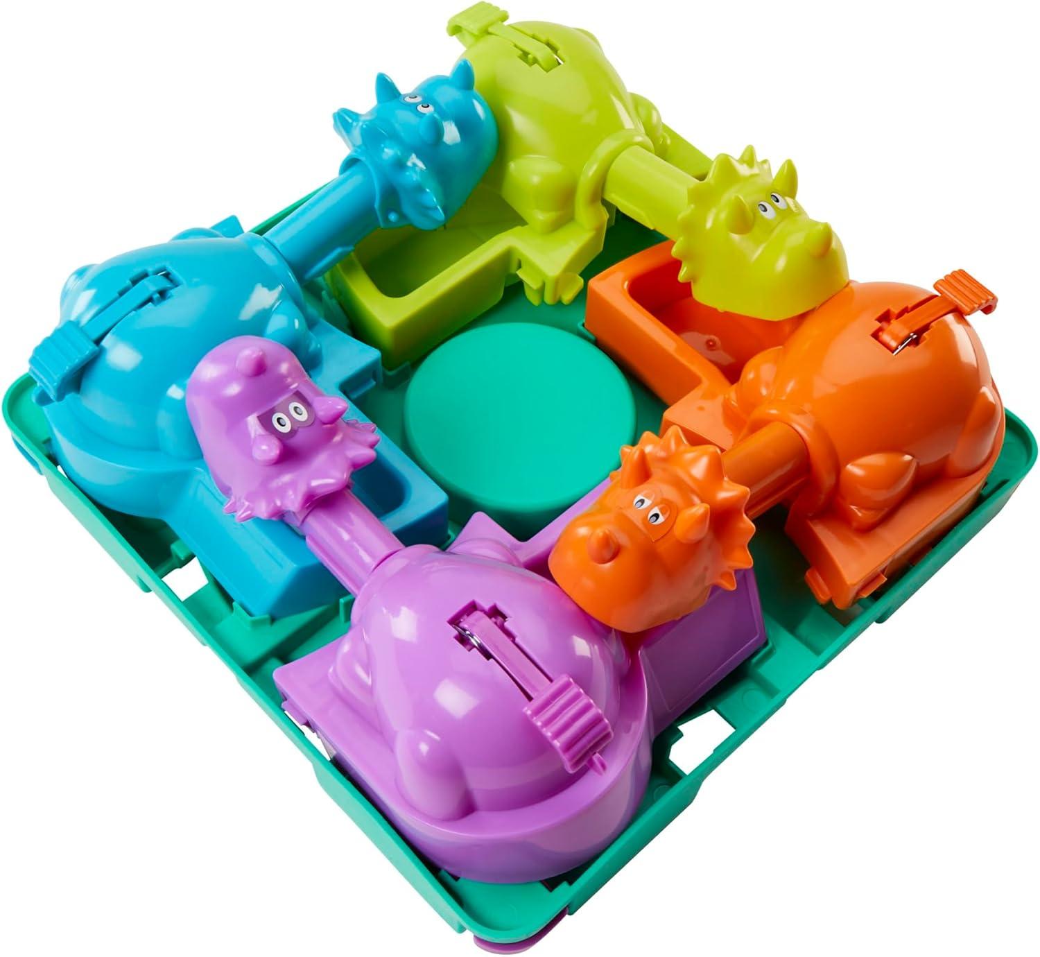 imageHasbro Gaming Hungry Hungry Hippos Dino Edition Board Game PreSchool Game for Ages 4 and Up for 2 to 4 Players Amazon ExclusiveBoard Game