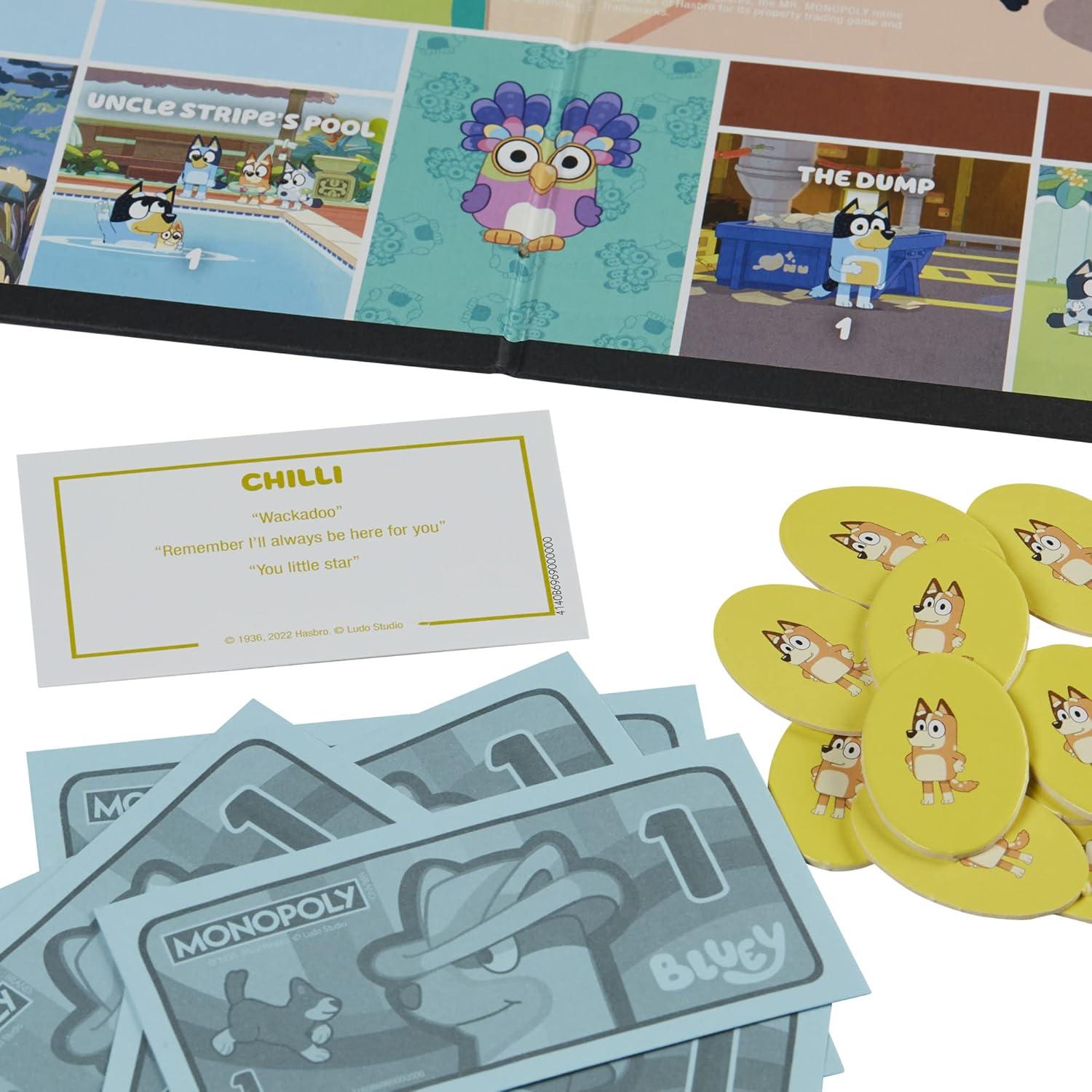 imageHasbro Gaming Monopoly Junior Bluey Edition Board Game Kids Play as Bluey Bingo Mum ampamp Dad for Girls ampamp Boys Ages 5 Amazon Exclusive