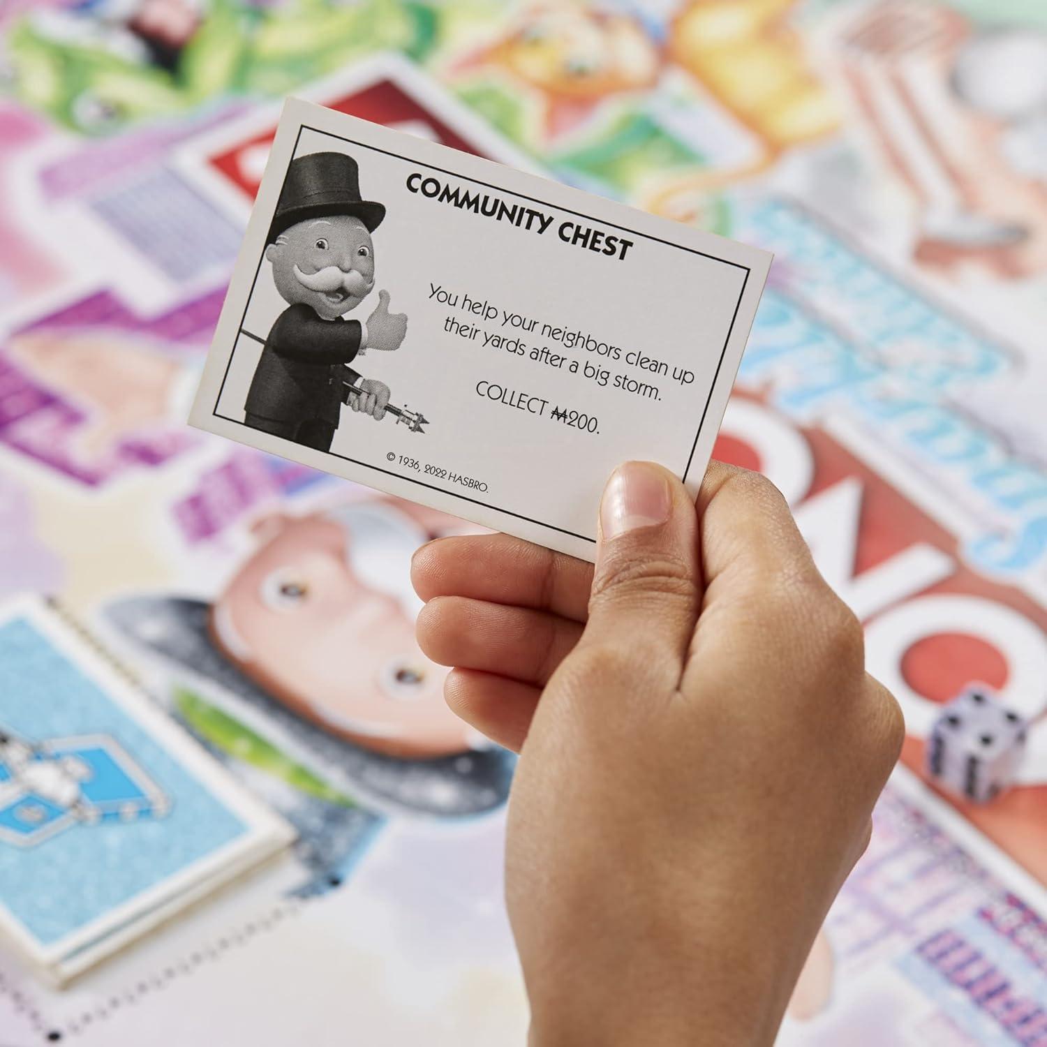 imageHasbro Gaming Monopoly Sparkle Edition Board Game Family Games with Glittery Tokens Pearlescent Dice Sparkly Look Amazon Exclusive