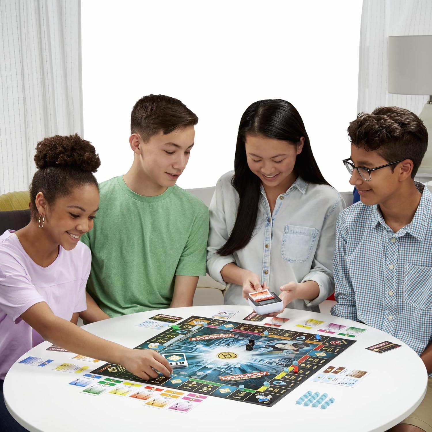 imageHasbro Gaming Monopoly Ultimate Banking Edition Board Game for Families and Kids Ages 8 and Up Electronic Banking Unit Amazon Exclusiveexclusive