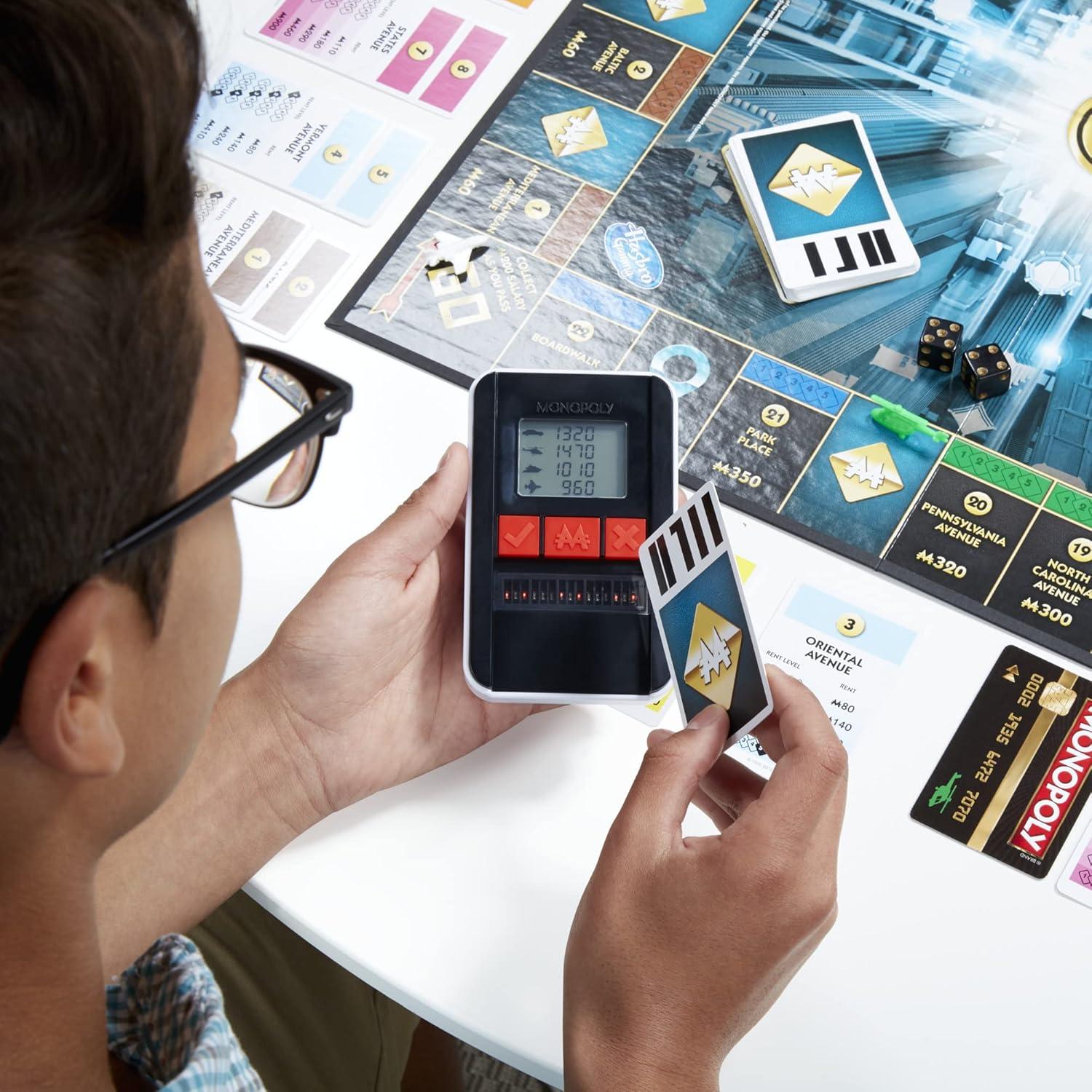 imageHasbro Gaming Monopoly Ultimate Banking Edition Board Game for Families and Kids Ages 8 and Up Electronic Banking Unit Amazon Exclusiveexclusive