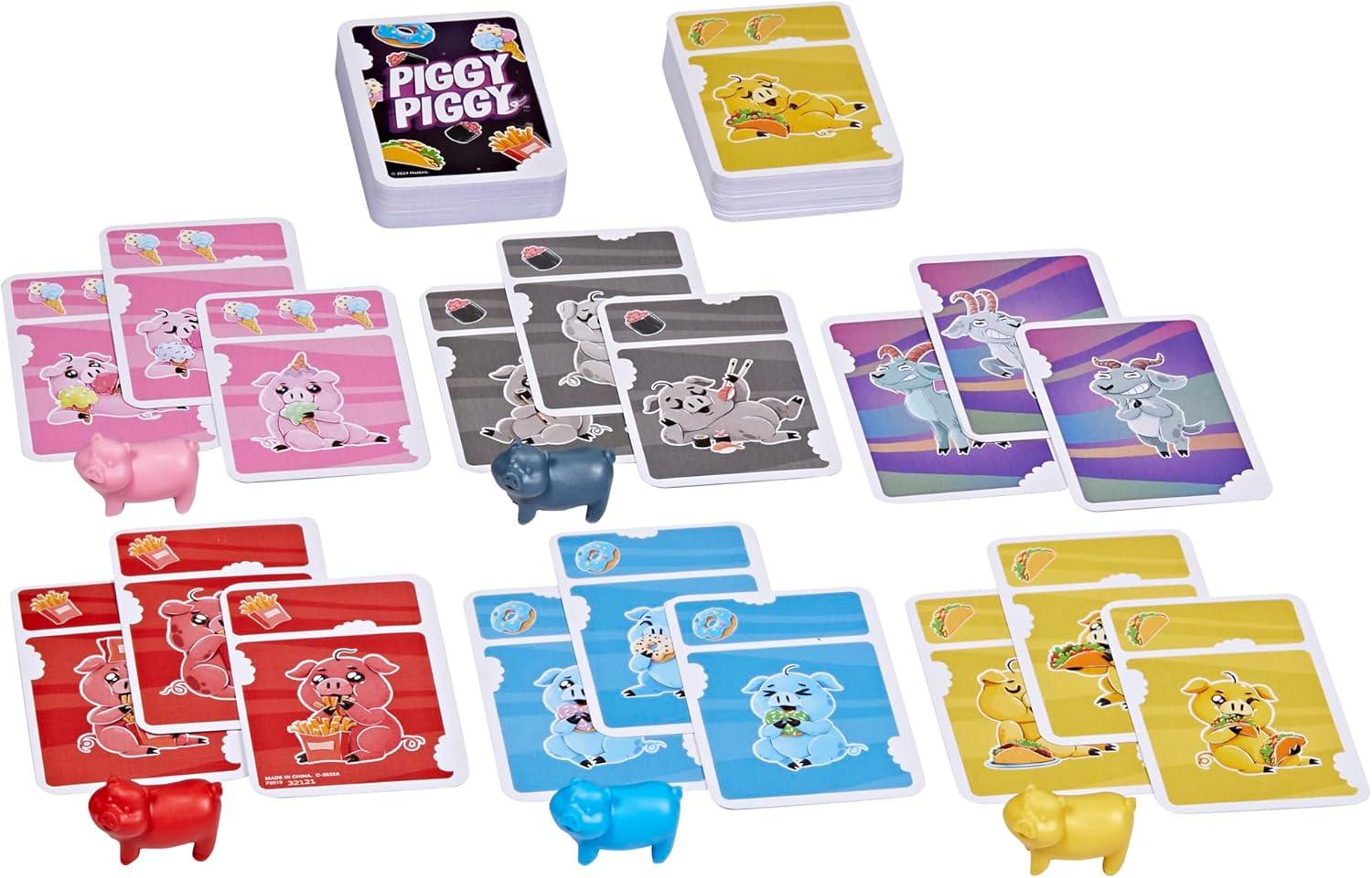 imageHasbro Gaming Piggy Piggy Card Game Family Games for Kids Teens and Adults 2 to 6 Players I 20 Mins Average QuickPlaying Travel Games Fun Summer Activities Vacation Essentials Ages 7