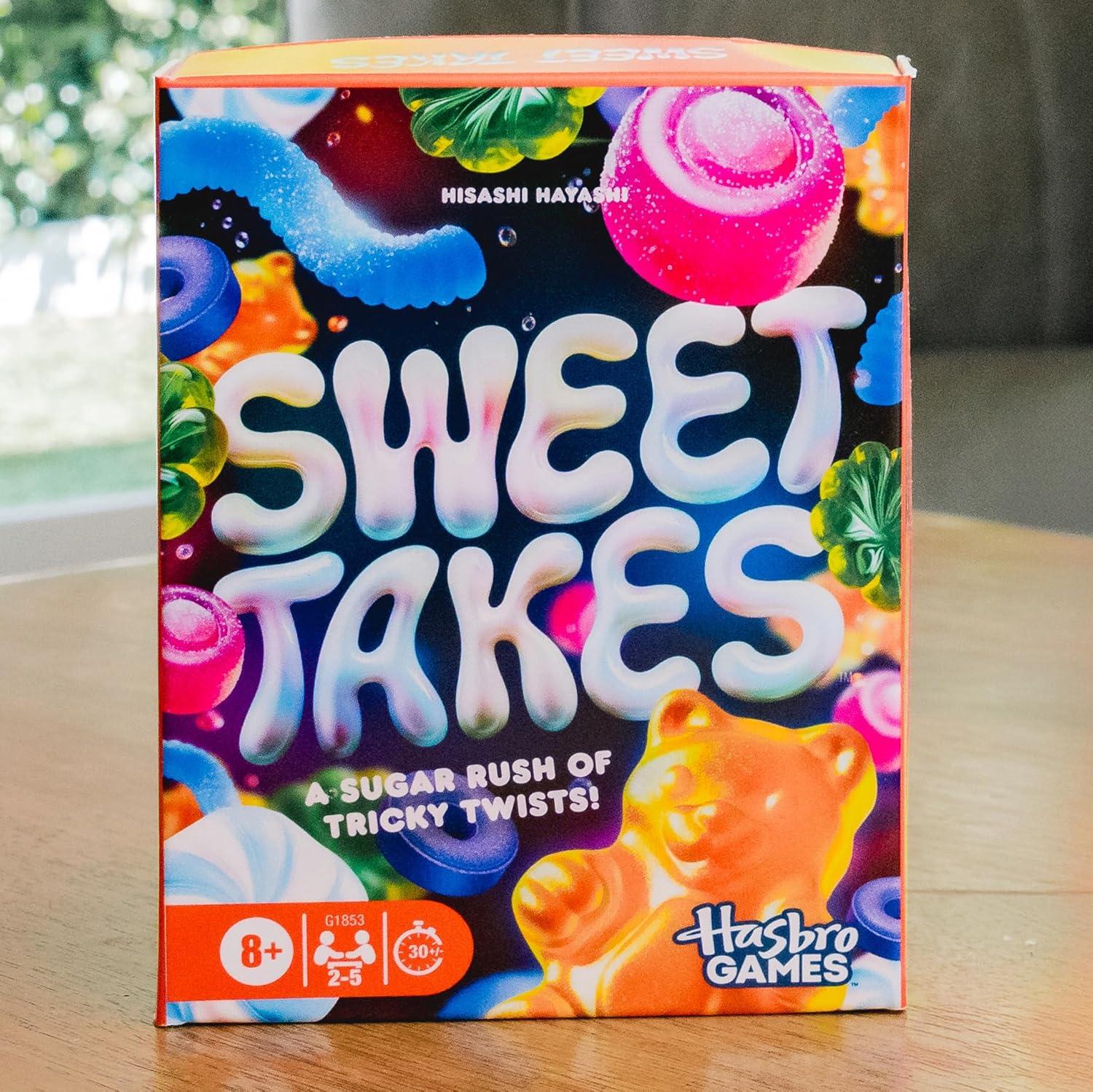 imageHasbro Gaming Sweet Takes Game Candy Themed Family Card Game for Kids Teens and Adults 2 to 5 Players 30 Mins Fun Summer Activities Vacation Travel Essentials Ages 8