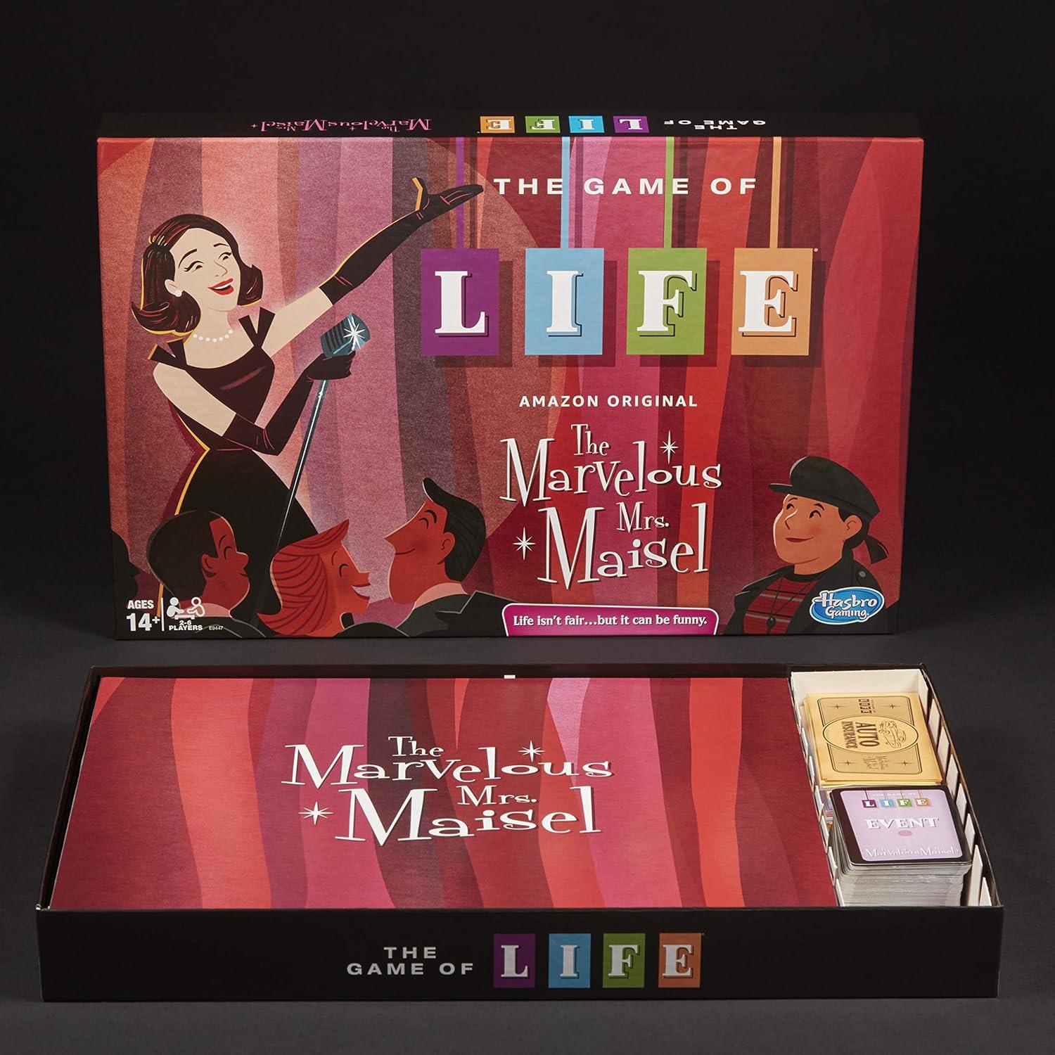 imageHasbro Gaming The Game of Life The Marvelous Mrs Maisel Edition Board Game Inspired by The Amazon Original Prime Video Series