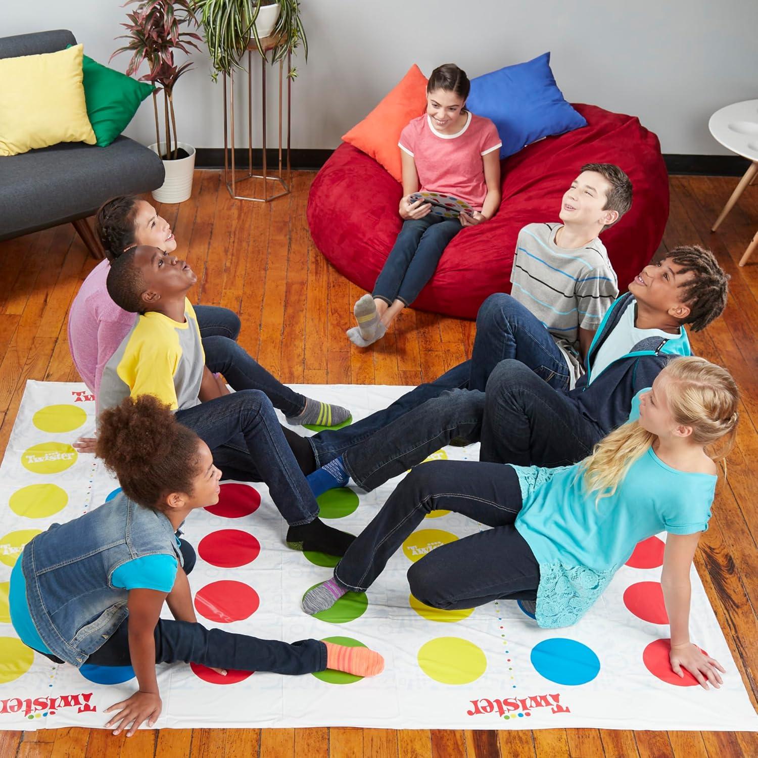 imageHasbro Gaming Twister Ultimate Bigger Mat More Colored Spots Family Kids Party Game Age 6 Compatible with Alexa Amazon Exclusive