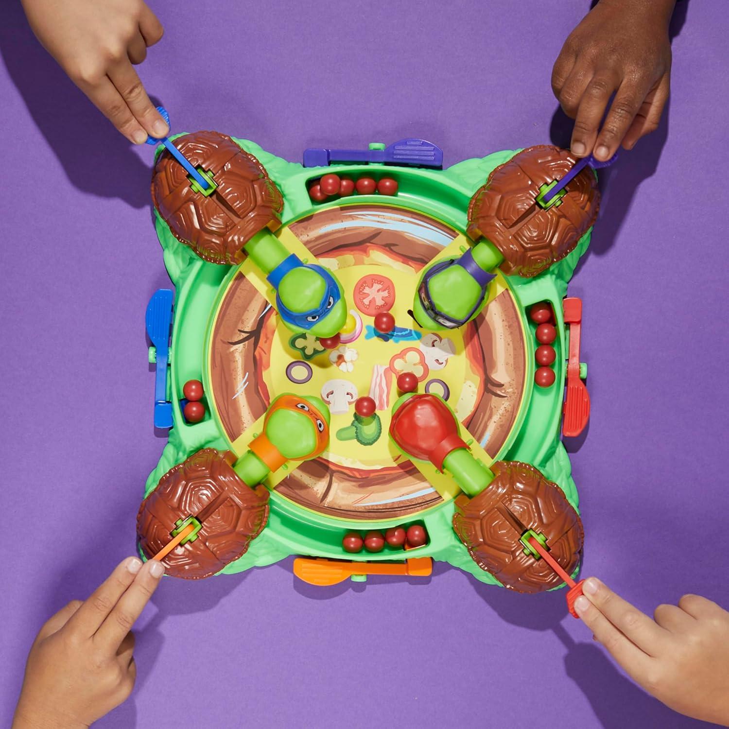 imageHungry Hungry Hippos Teenage Mutant Ninja Turtles Edition Game Ages 4 and Up 2 to 4 Players Kids Board Games Gifts for Preschoolers Amazon Exclusive