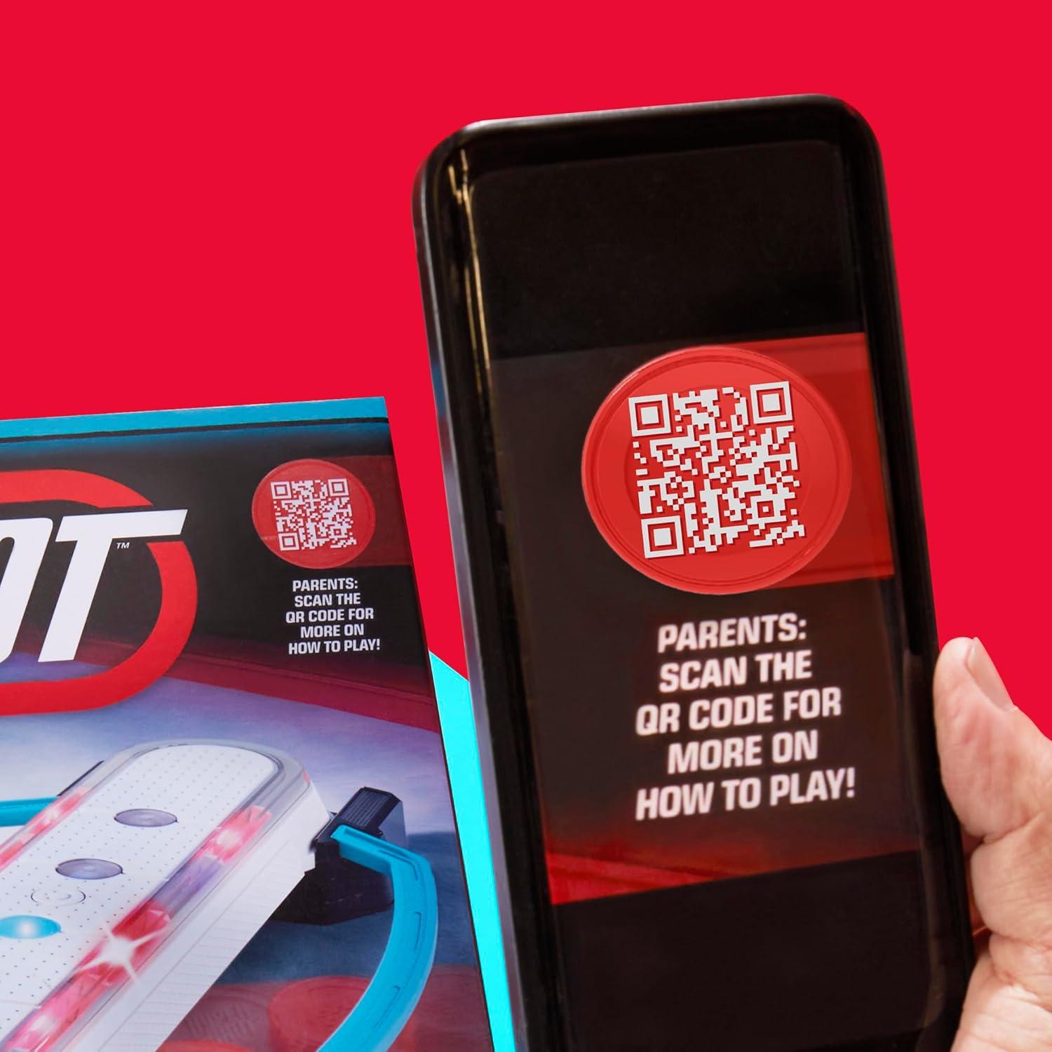 imageHypershot Electronic Tabletop Hockey Game 5 Games in 1 Music Lights and Sounds Ages 8 and Up for 1 to 2 Players Kids Board Games