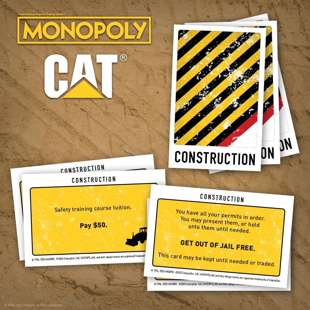 imageMonopoly Caterpillar Play as Hard Hat Tool Bag Work Boot ampamp More Officially Licensed and Collectible Monopoly Game Based On Caterpillar Company for 26 Players