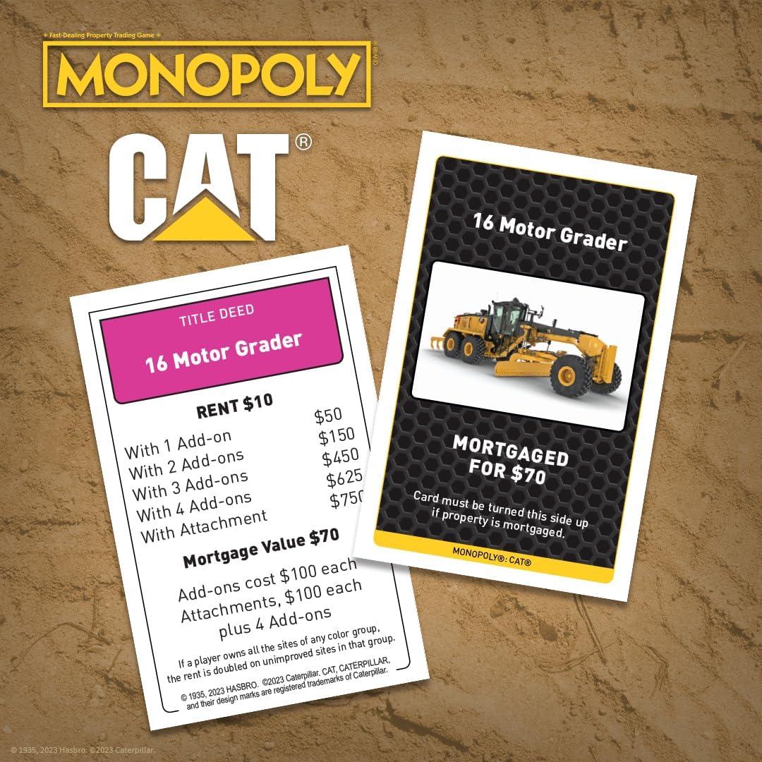 imageMonopoly Caterpillar Play as Hard Hat Tool Bag Work Boot ampamp More Officially Licensed and Collectible Monopoly Game Based On Caterpillar Company for 26 Players
