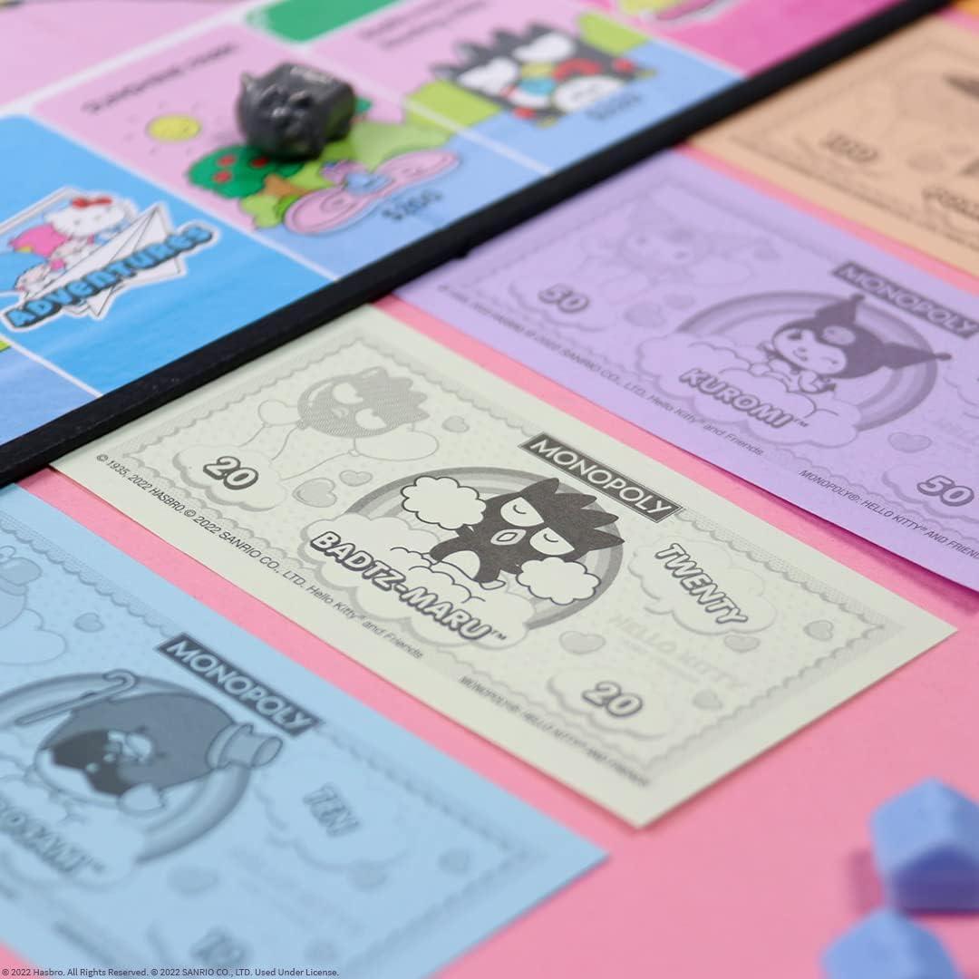 imageMonopoly Hello Kitty and Friends Buy Sell Trade Buildings from The Animated Series Featuring My Melody BadtzMaru Keroppi Classic Monopoly Game OfficiallyLicensed Hello Kitty Merchandise