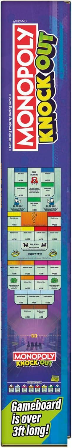 imageMonopoly Knockout Board Game 28 Players 20 Mins Average QuickPlaying Family Games for Kids Teens and Adults Ages 8