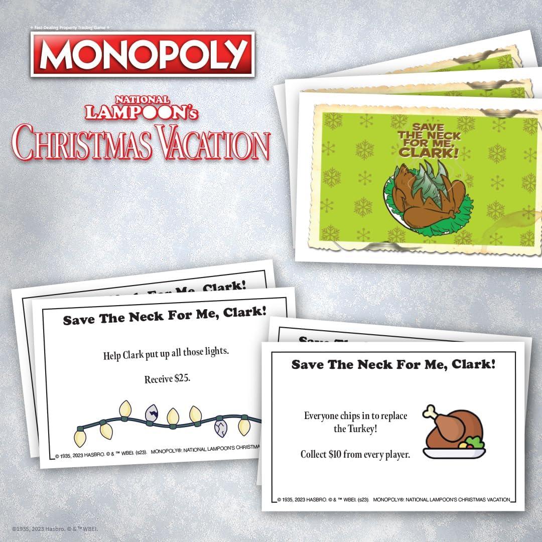 imageMonopoly National Lampoons Christmas Vacation Featuring Themed Tokens Squirrel Egg Nog Glass Chainsaw ampamp More 26 Players Ages 15 Play Time 60 Officially Licensed National Lampoons Board Game