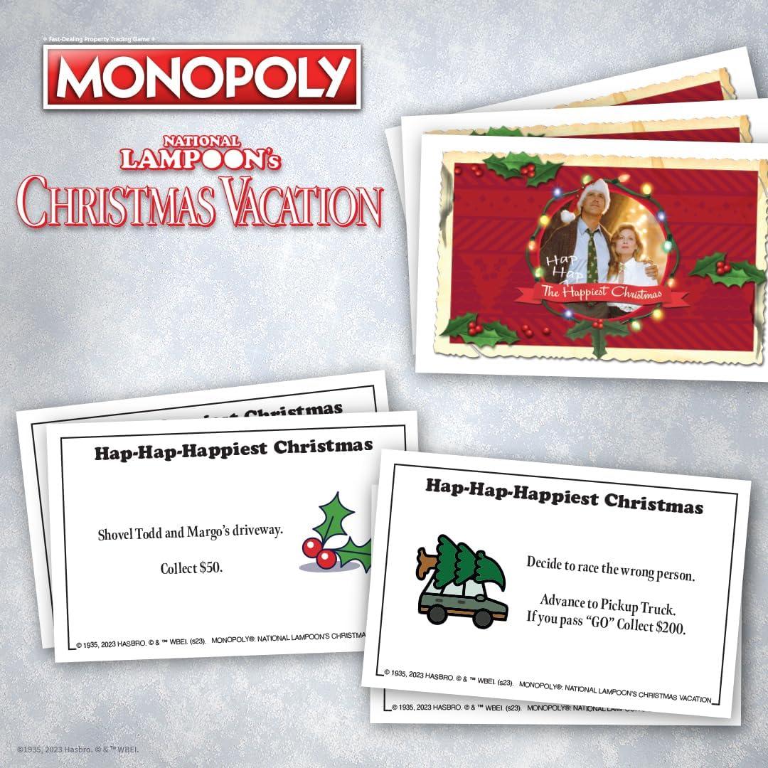 imageMonopoly National Lampoons Christmas Vacation Featuring Themed Tokens Squirrel Egg Nog Glass Chainsaw ampamp More 26 Players Ages 15 Play Time 60 Officially Licensed National Lampoons Board Game