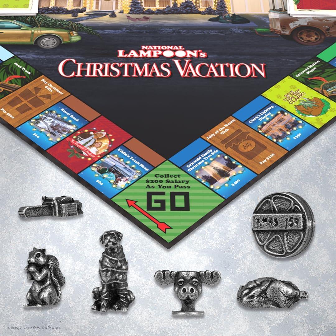 imageMonopoly National Lampoons Christmas Vacation Featuring Themed Tokens Squirrel Egg Nog Glass Chainsaw ampamp More 26 Players Ages 15 Play Time 60 Officially Licensed National Lampoons Board Game