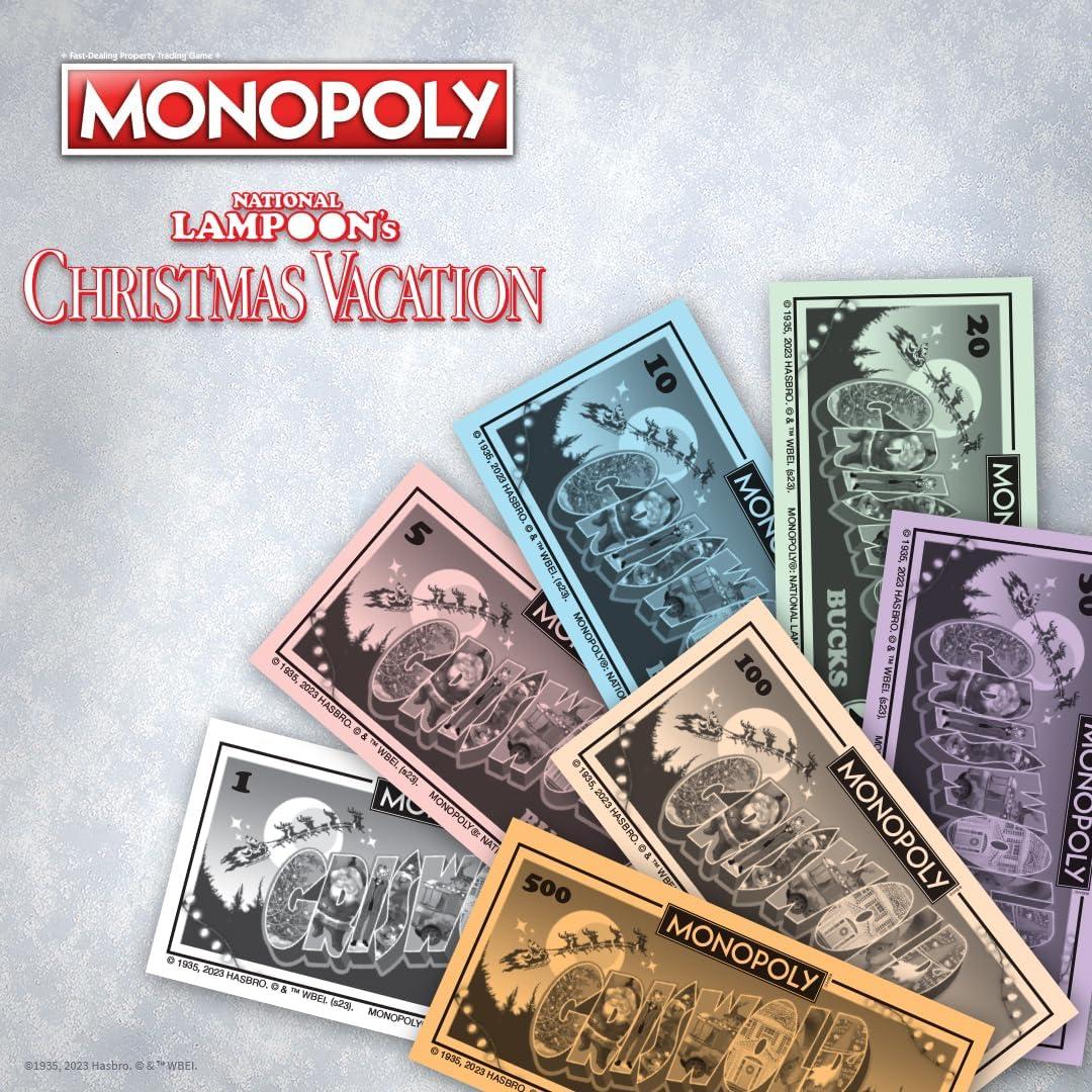 imageMonopoly National Lampoons Christmas Vacation Featuring Themed Tokens Squirrel Egg Nog Glass Chainsaw ampamp More 26 Players Ages 15 Play Time 60 Officially Licensed National Lampoons Board Game