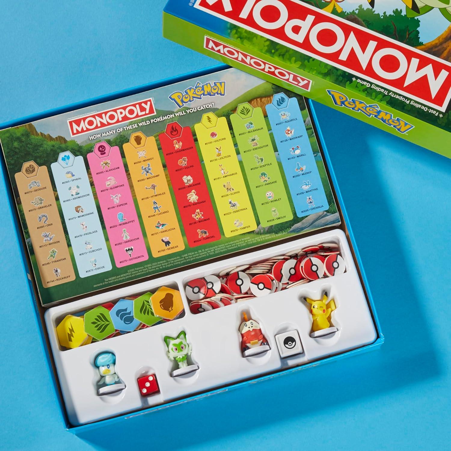 imageMonopoly Pokmon Edition Board Game Ages 8 and Up 2 to 4 Players Kids Games for Pokmon Fans Fun Family Games 45 Mins Avg