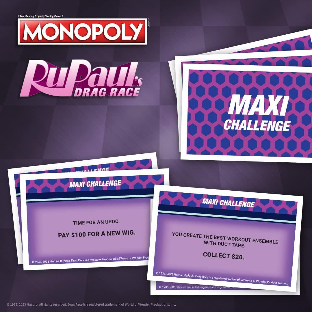 imageMonopoly RuPauls Drag Race Officially Licensed Collectible Board Game Play as Checkered Flag Lipstick Roll of Duct Tape and More Based On Hit Reality TV Series for 6 Players