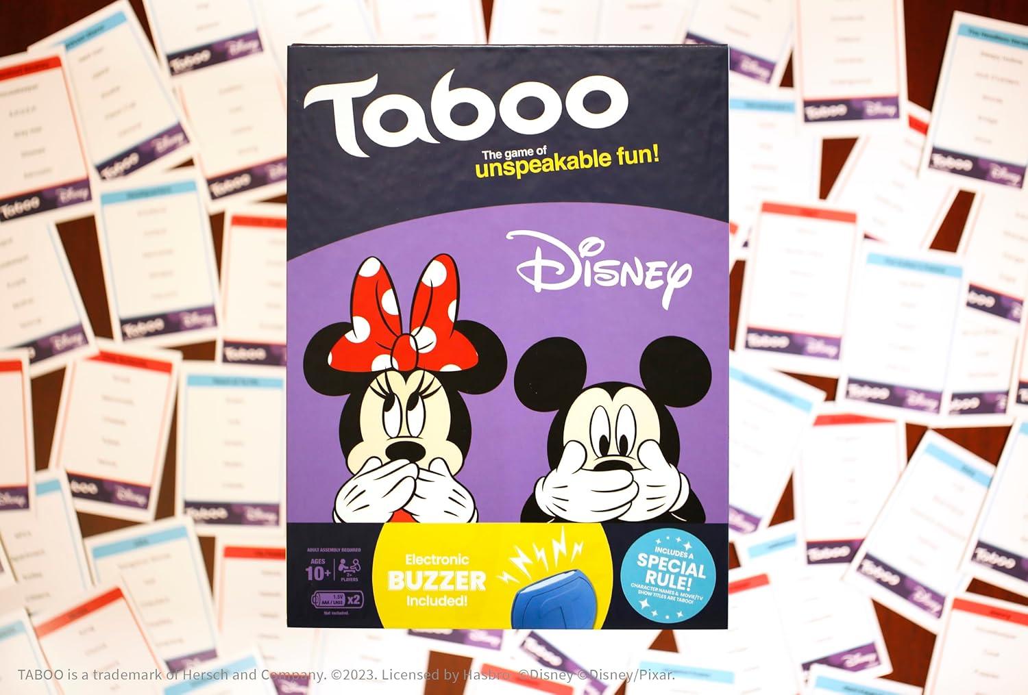 imageTaboo Disney Edition Party Board Game Disney Themed Family Guess Word Game Officially Licensed Disney Merchandise Game for 2 Players or More Perfect for Disney Fans Ages 10 and Up
