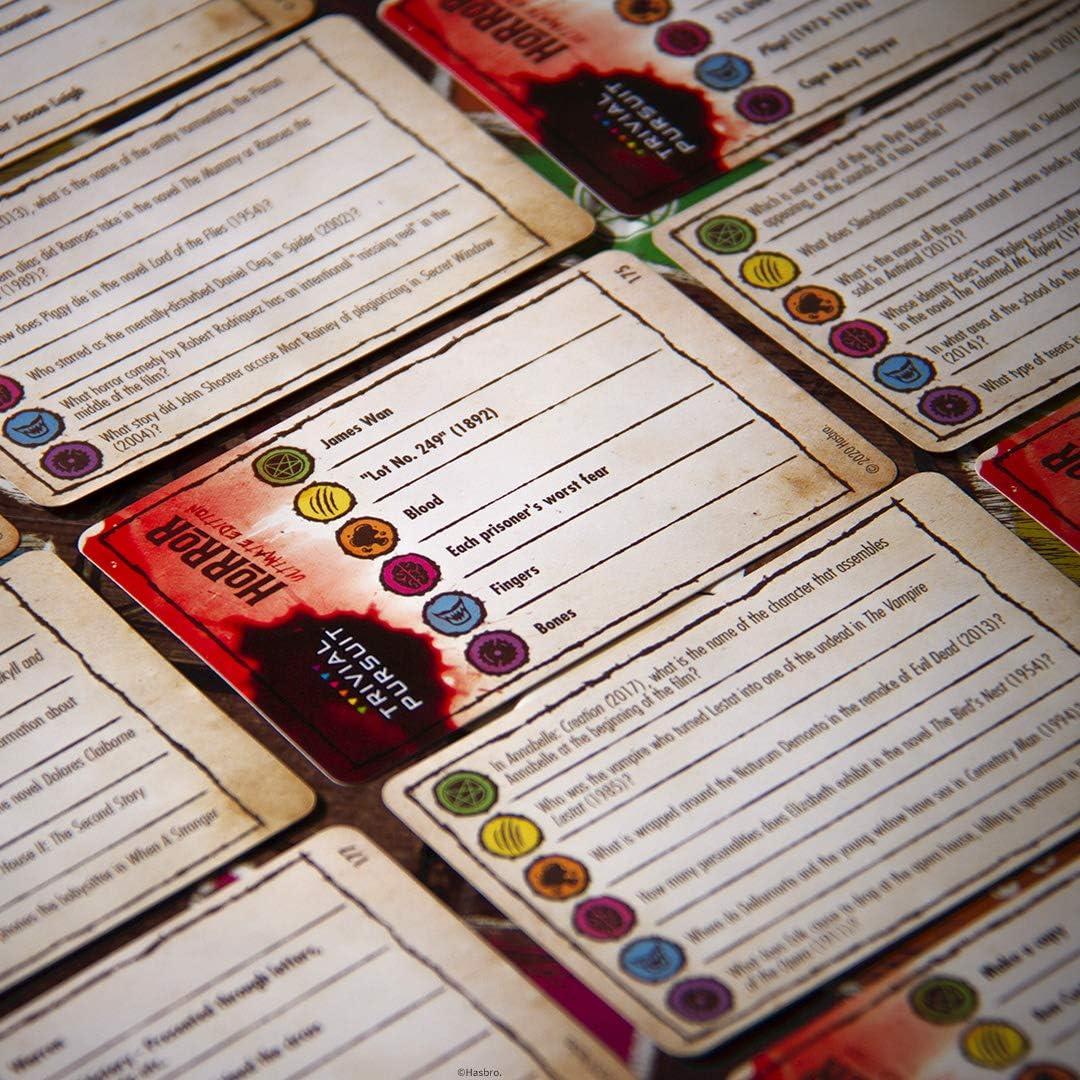 imageTrivial Pursuit Horror Ultimate Edition Horror Trivia Game Featuring 1800 Questions from Classic Horror Films ampamp Books Collectible Trivia Board Game for Fans of Horror Movies