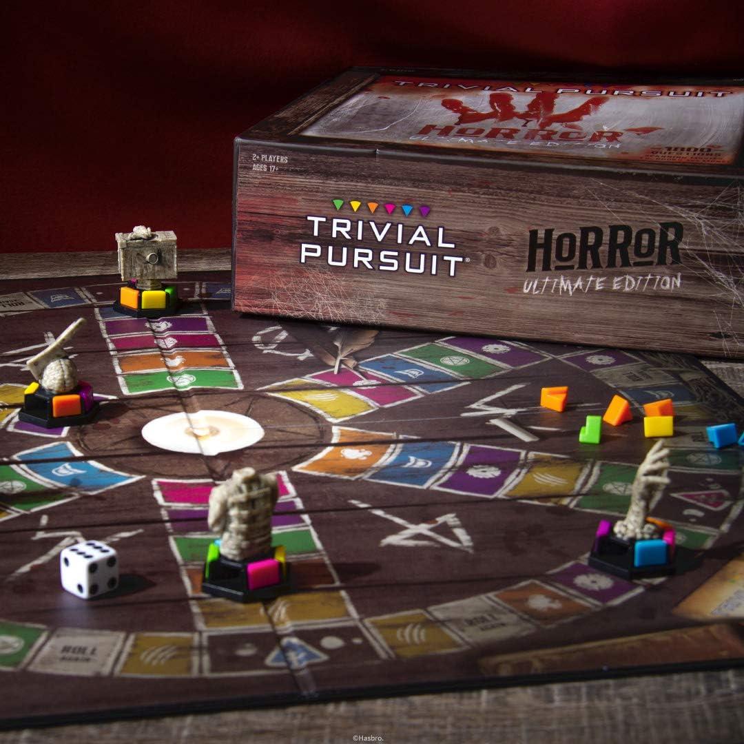imageTrivial Pursuit Horror Ultimate Edition Horror Trivia Game Featuring 1800 Questions from Classic Horror Films ampamp Books Collectible Trivia Board Game for Fans of Horror Movies