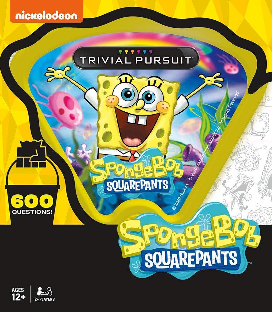 imageTrivial Pursuit SpongeBob SquarePants Quickplay Edition Trivia Game Questions from Nickelodeons SpongeBob SquarePants 600 Questions ampamp Die in Travel Container Officially Licensed SpongeBob Game