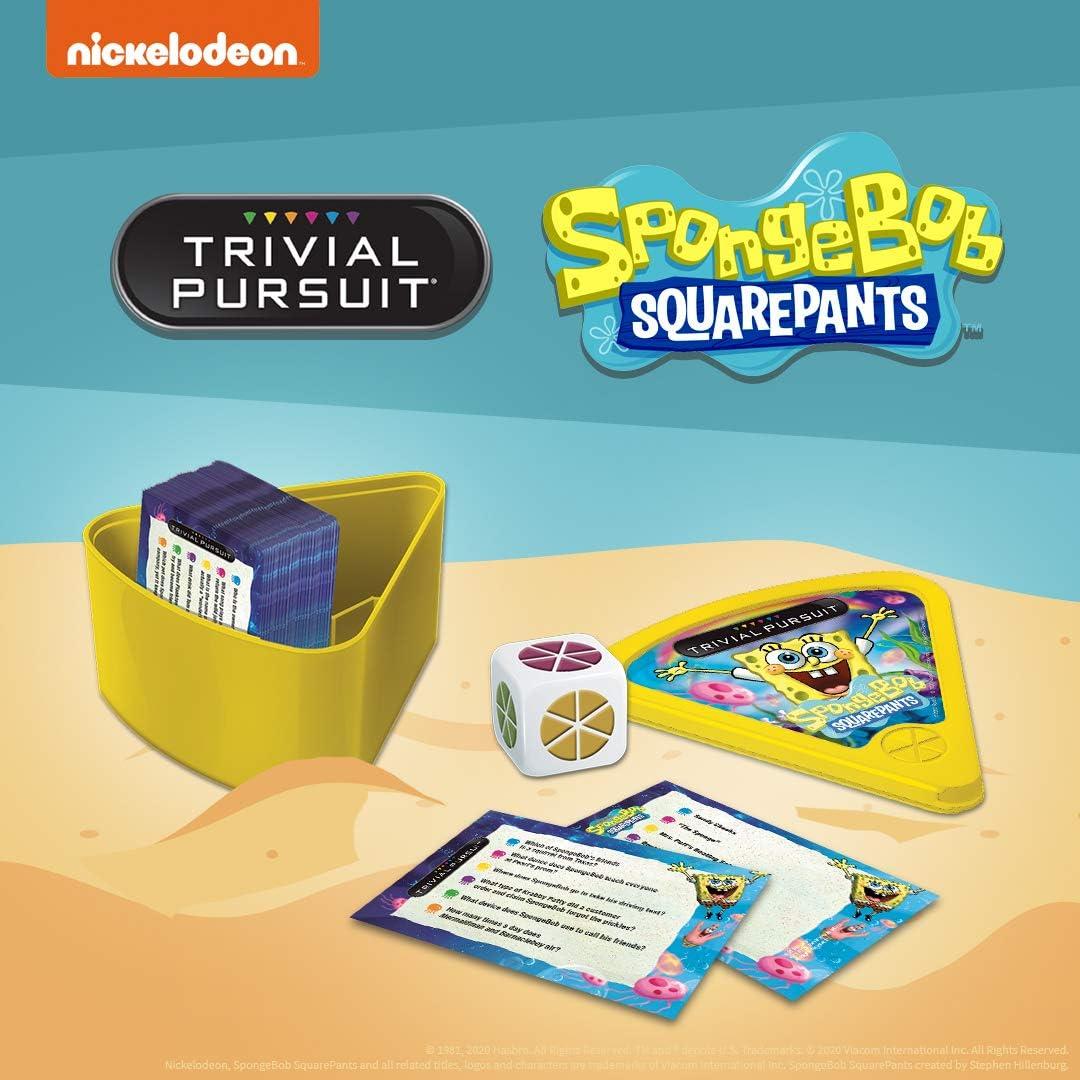 imageTrivial Pursuit SpongeBob SquarePants Quickplay Edition Trivia Game Questions from Nickelodeons SpongeBob SquarePants 600 Questions ampamp Die in Travel Container Officially Licensed SpongeBob Game