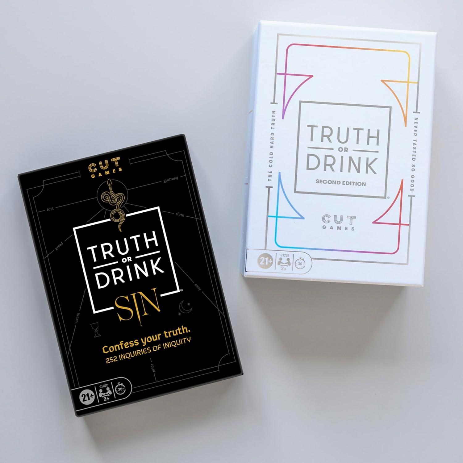 imageTruth or Drink Bachelorette Party Edition Adult Party Game by Cut 108 Revealing and Hilarious Questions for Girls Nights Out or In Ages 21 2 Players 30 Mins