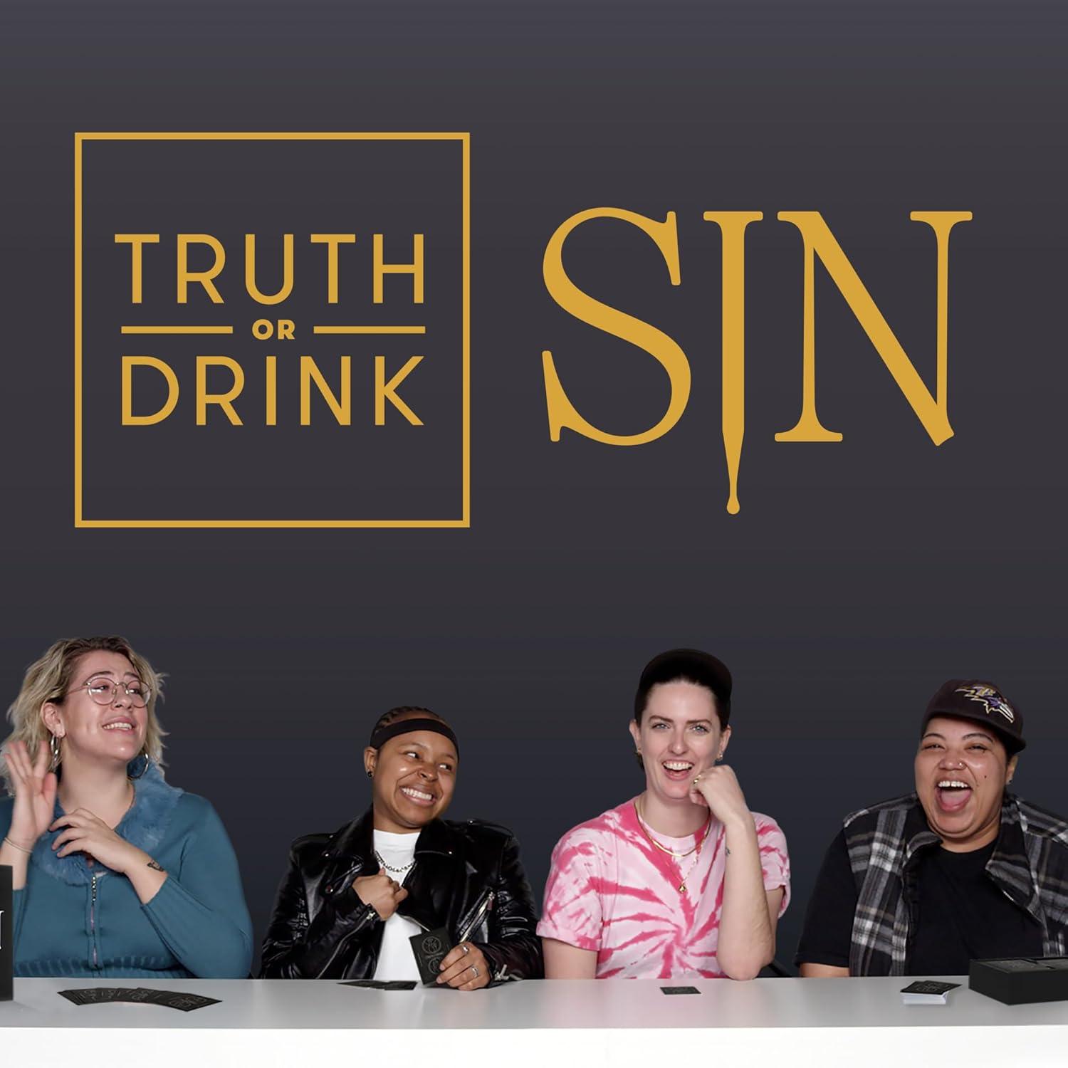 imageTruth or Drink Sin Edition Adult Party Game by Cut 250 Questions Inspired by 7 Deadly Sins Ages 21 2 Players 30 Mins StandAlone or Expansion