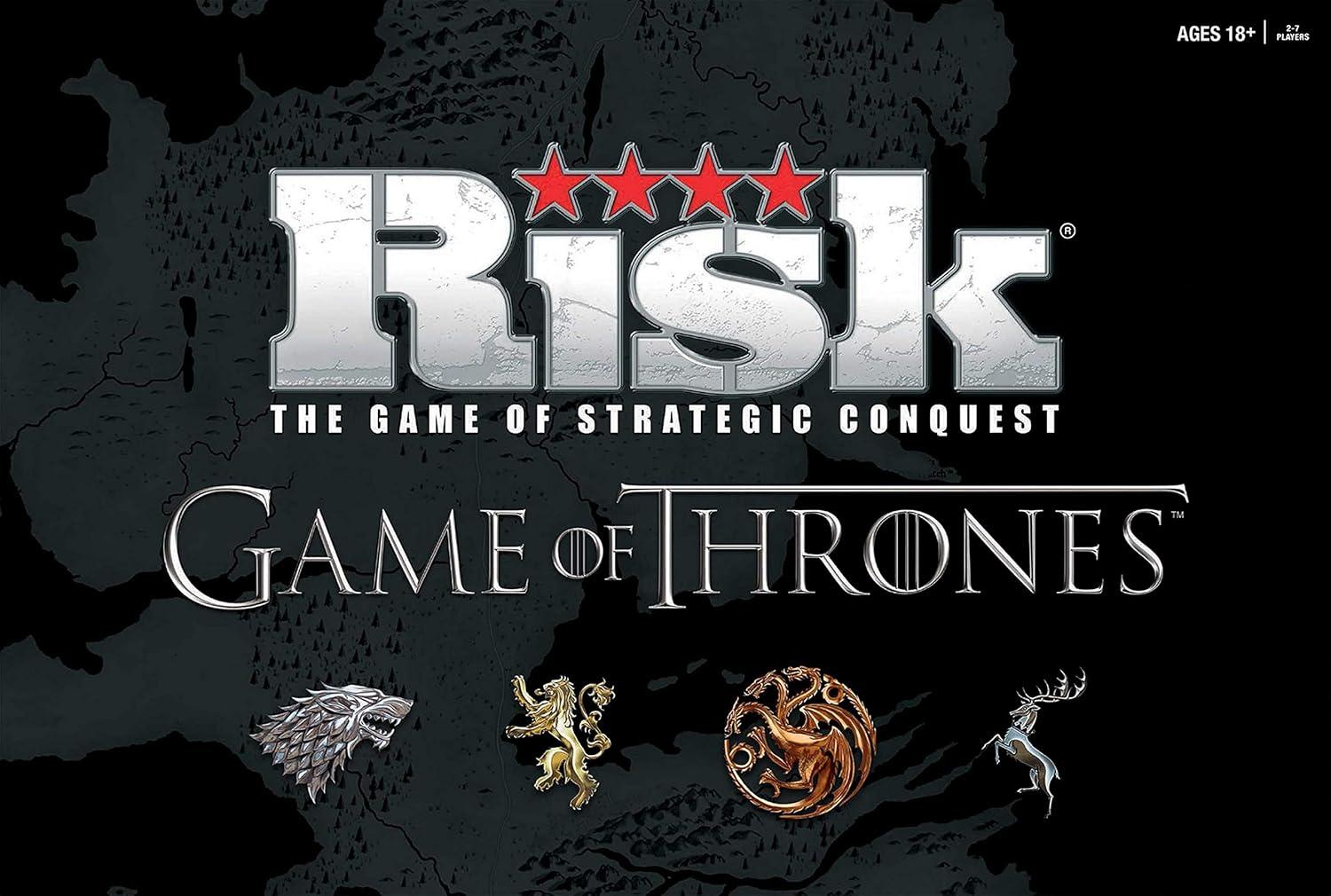 imageUSAOPOLY Risk Themed Game of Thrones Strategy Board Game for Game of Thrones Fans Official Merchandise Based on The TV Show on HBO Orignal Color