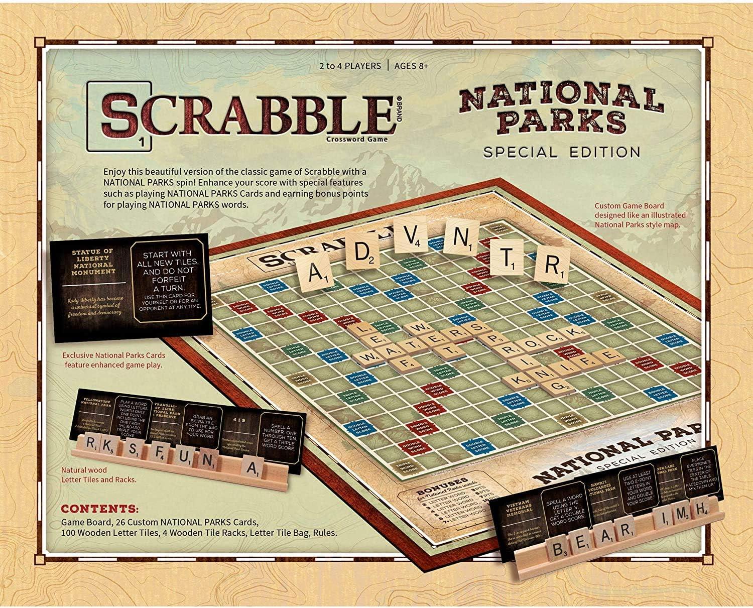 imageUSAOPOLY Scrabble National Parks Ages 8 24 Players 1 Set Brown