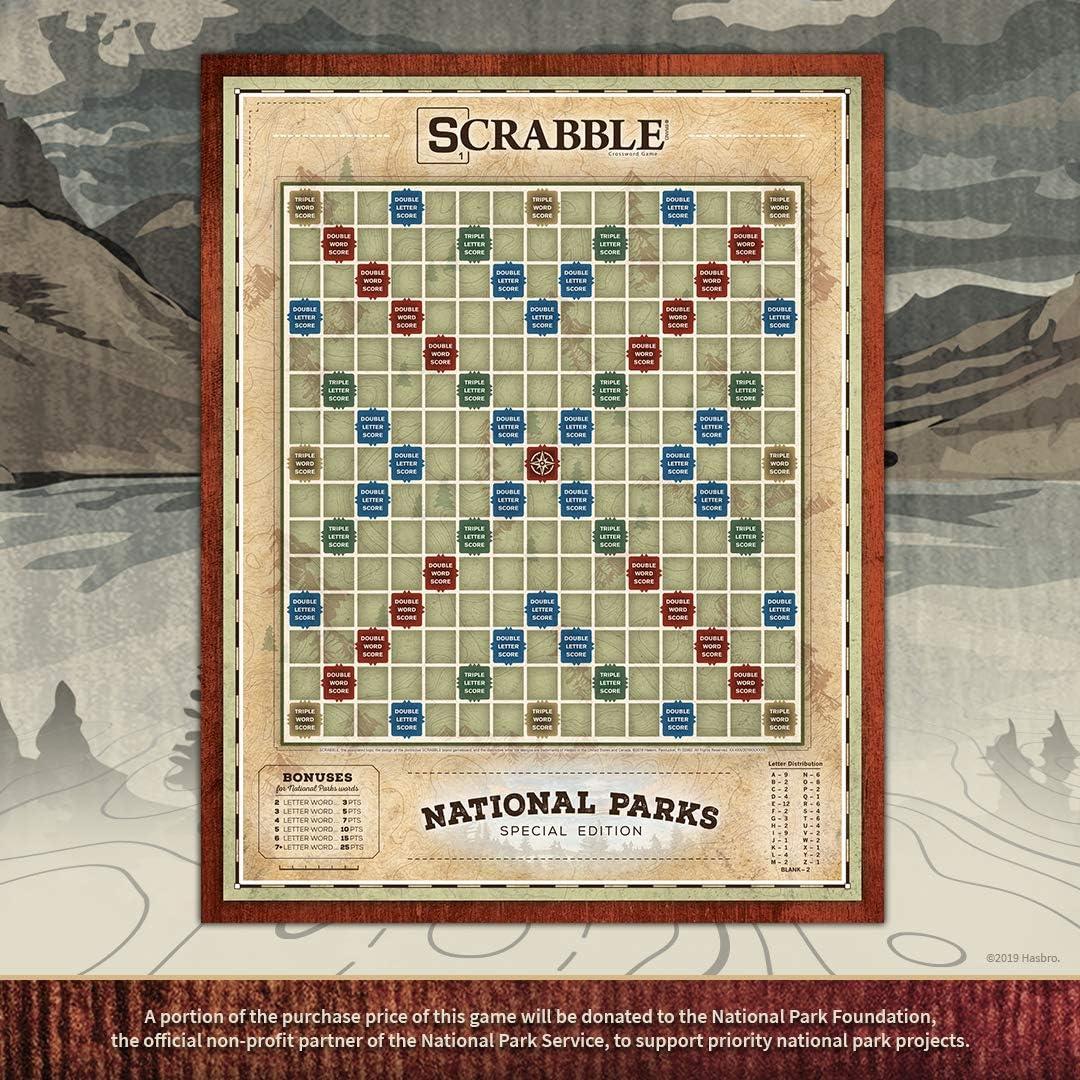 imageUSAOPOLY Scrabble National Parks Ages 8 24 Players 1 Set Brown