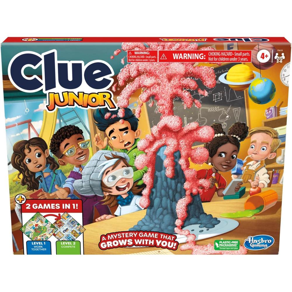imageClue Junior Board Game 2Sided Gameboard 2 Games in 1 2 to 6 Players Mystery Games for Kids Back to School Gifts Classroom Preschool Games Ages 4