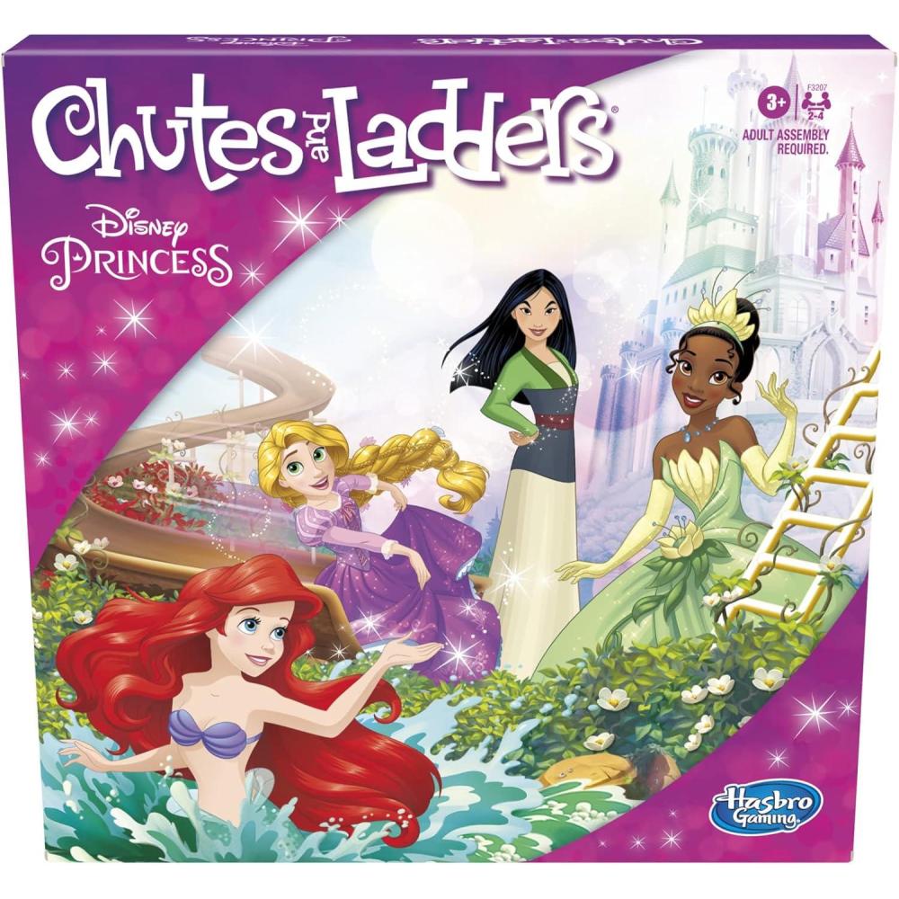 imageHasbro Gaming Chutes and Ladders Disney Princess Edition Board Game for Kids Ages 3 and Up Preschool Game for 24 Players Amazon ExclusiveBoard Game